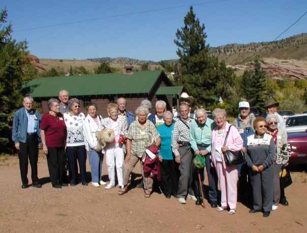 Gathering of CCC Chapter 7 members at the Morrison Camp,  October 2005.